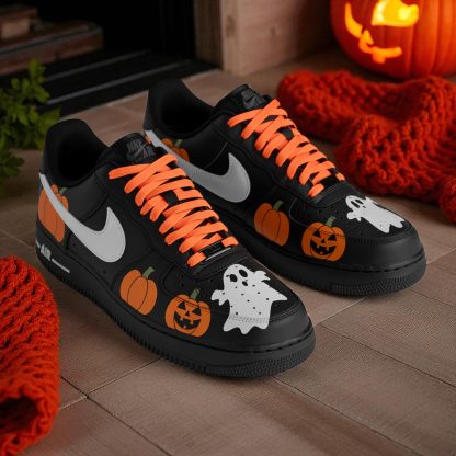 Halloween Pumpkin Hand Painted Sneakers