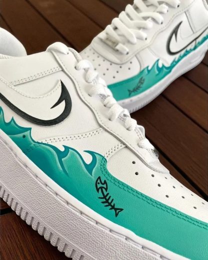 Ocean Wave Hand Painted Sneakers - Image 2