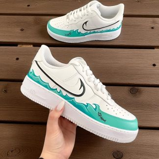 Ocean Wave Hand Painted Sneakers